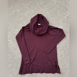 Caslon Deep Burgundy Cowl Neck Sweater